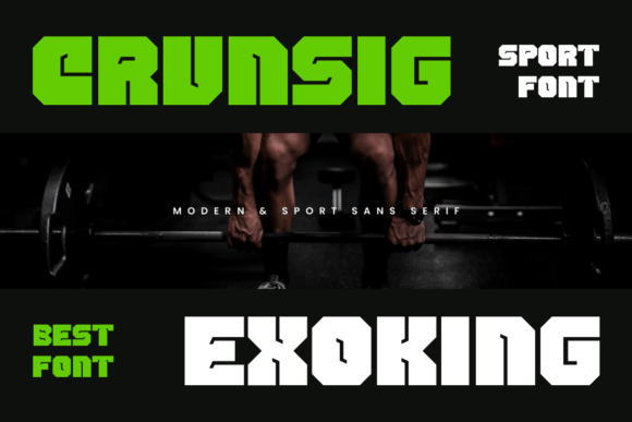 Crunsig Exoking: A Modern Display Font for Web Design