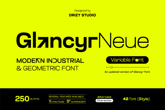 Glancyr Neue Typeface for Modern Web Design