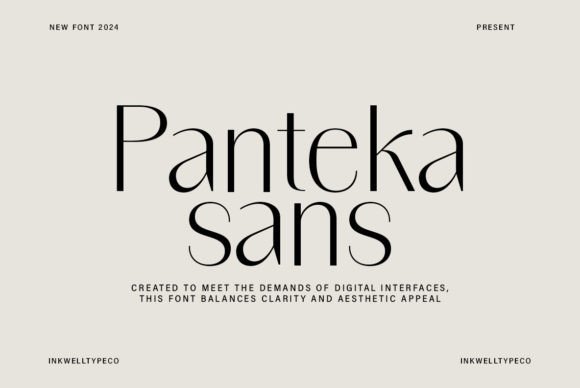 Panteka Sans Typeface for Modern Maker Brands