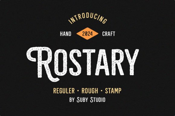 Rostary Typeface for Modern Vintage Editorial Design