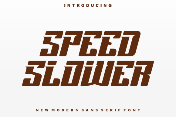 Speed Slower: A Modern Stencil Typeface for Branding