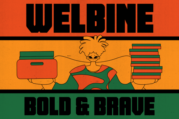 Welbine Font for Retro-Futuristic Web Design