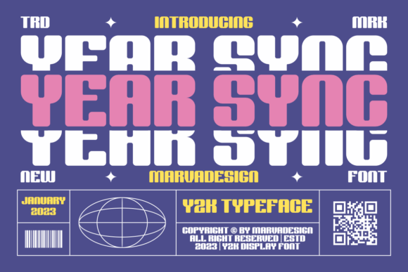 Year Sync Font: A Modern Y2K Typeface for Makers